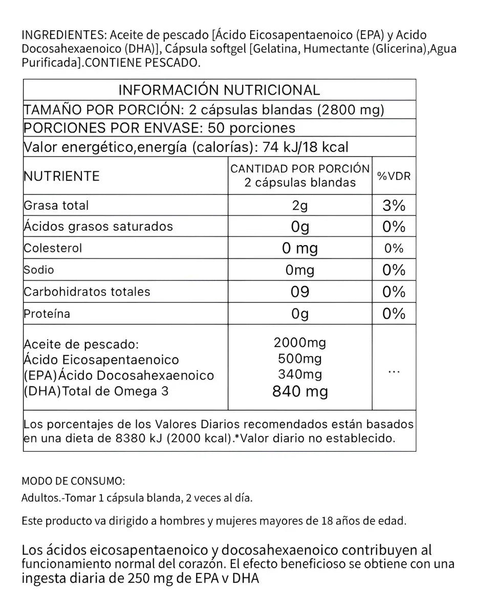 Omega 3+ Jugo Verde Desintoxicante Natural 100% ORIGINAL