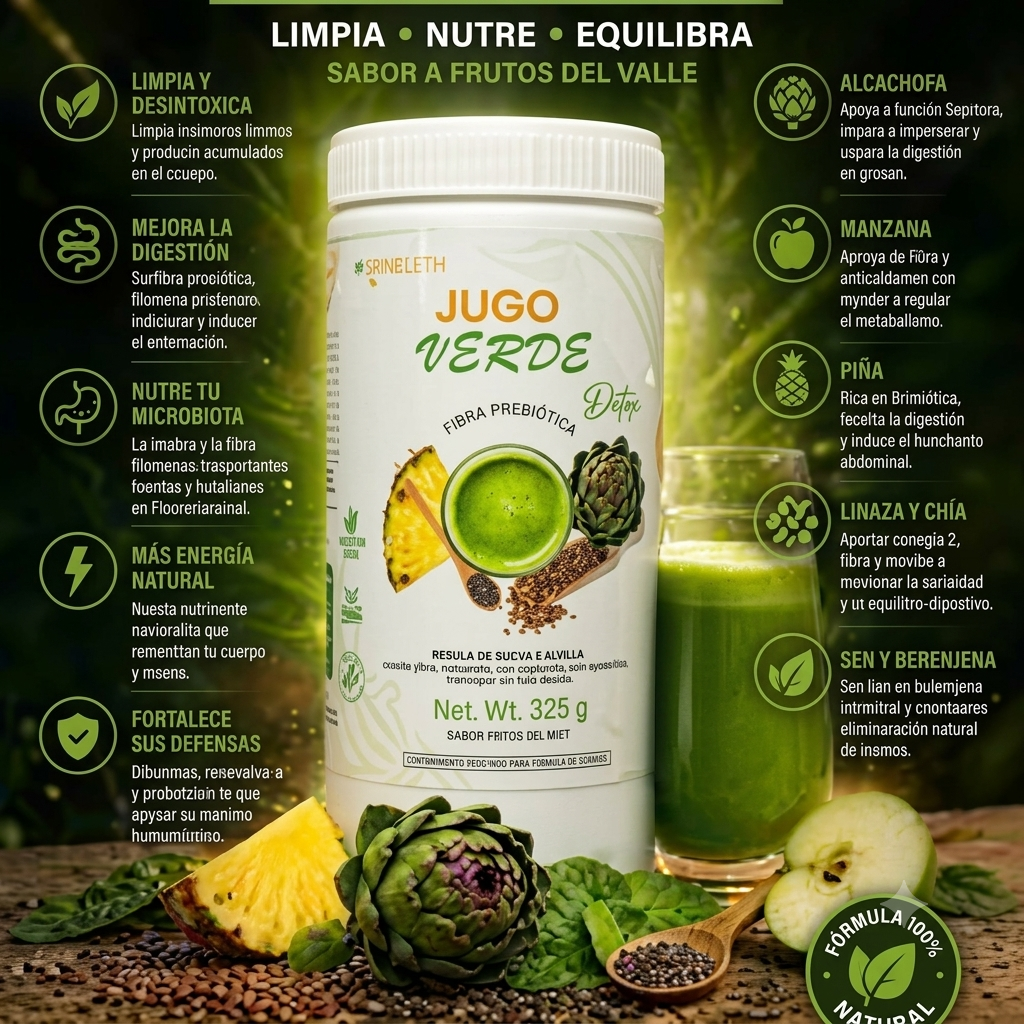 Omega 3+ Jugo Verde Desintoxicante Natural 100% ORIGINAL
