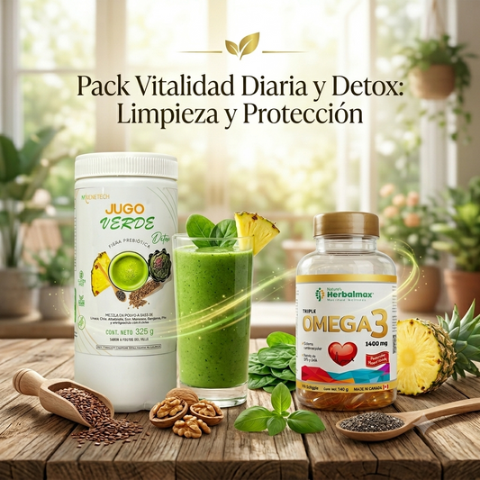 Omega 3+ Jugo Verde Desintoxicante Natural 100% ORIGINAL